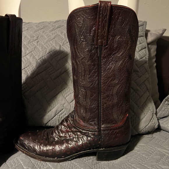 Lucchese Shoes Lucchese Ostrich Quill Cowboy Boots Poshmark